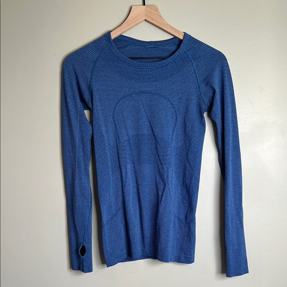lululemon athletica Tops - Lululemon Swiftly Tech Long Sleeve Women's Blue Long Sleeve Top 4